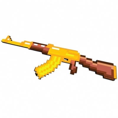 Оружие Pixel Crew Minecraft АК-47 золотой - купить по специальной цене