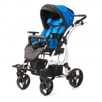 Кресло-коляска VITEA CARE Junior Plus версия О (пневмо колеса) белая/синий