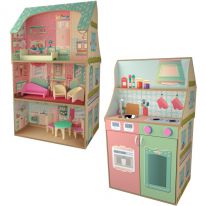 Кукольный домик DreamToys Полина с мебелью