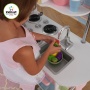   KidKraft  Pastel Uptown Espresso Kitchen