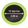 Батут с внутренней сеткой и лестницей Arland 12FT Light green